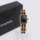 CHANEL Premiere L Watches metal Gold Tone CC Auth 199990SAM-12