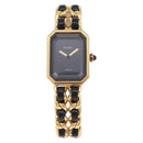 CHANEL Premiere L Watches metal Gold Tone CC Auth 199990SAM-13