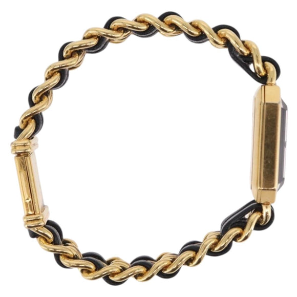 CHANEL Premiere L Watches metal Gold Tone CC Auth 199990SAM