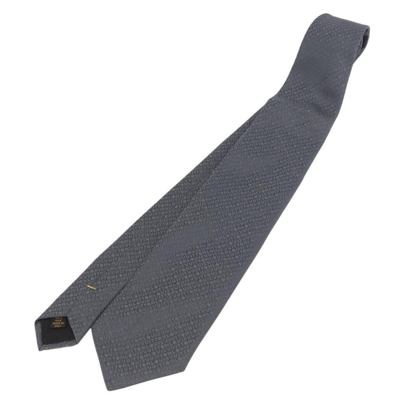 LOUIS VUITTON Necktie Silk Gray LV Auth 199991M