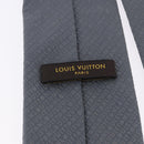 LOUIS VUITTON Necktie Silk Gray LV Auth 199991M-14