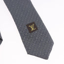 LOUIS VUITTON Necktie Silk Gray LV Auth 199991M-15