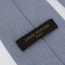 LOUIS VUITTON Necktie Silk Light Blue LV Auth 199992M-14