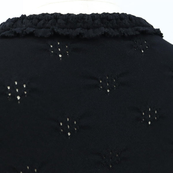 CHANEL cardigan Jacket Viscose Black CC Auth 199994M