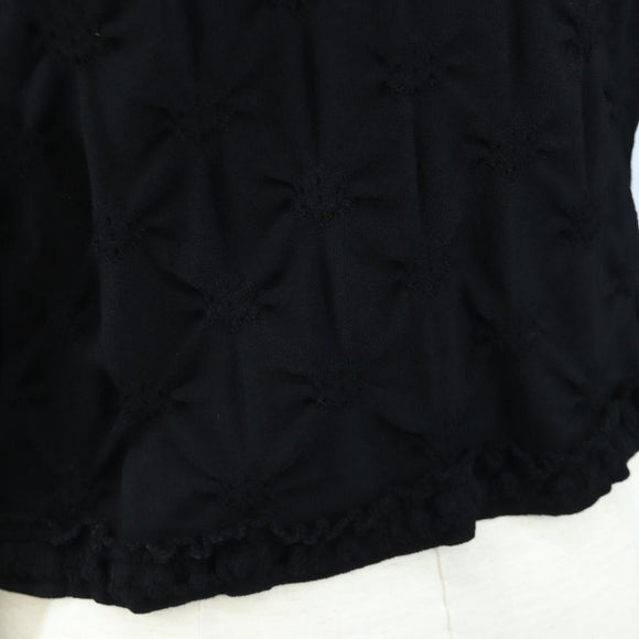 CHANEL cardigan Jacket Viscose Black CC Auth 199994M