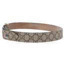 GUCCI GG Supreme King Snake Print Belt PVC 39.4"" Beige Gold 434520 Auth 199995A-3