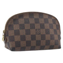 LOUIS VUITTON Damier Ebene Pochette Cosmetic PM Pouch N47516 LV Auth 199996-1