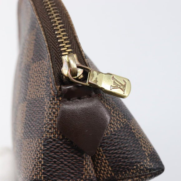 LOUIS VUITTON Damier Ebene Pochette Cosmetic PM Pouch N47516 LV Auth 199996
