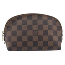 LOUIS VUITTON Damier Ebene Pochette Cosmetic PM Pouch N47516 LV Auth 199996-13