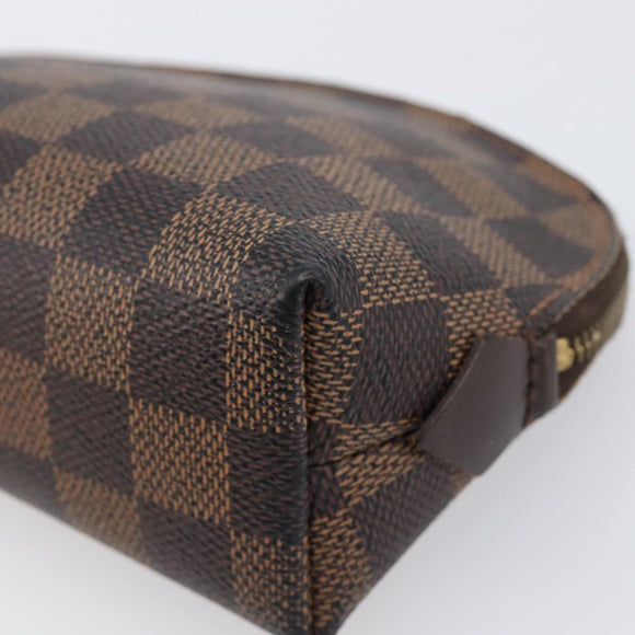 LOUIS VUITTON Damier Ebene Pochette Cosmetic PM Pouch N47516 LV Auth 199996