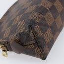 LOUIS VUITTON Damier Ebene Pochette Cosmetic PM Pouch N47516 LV Auth 199996-14