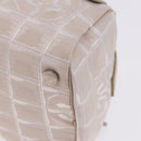 CHANEL New Travel Line Cosmetic Pouch Nylon Beige CC Auth 199997A-16