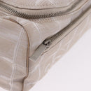 CHANEL New Travel Line Cosmetic Pouch Nylon Beige CC Auth 199997A-19