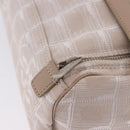 CHANEL New Travel Line Cosmetic Pouch Nylon Beige CC Auth 199997A-20