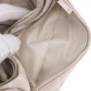 CHANEL New Travel Line Cosmetic Pouch Nylon Beige CC Auth 199997A-24