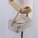 CHANEL New Travel Line Cosmetic Pouch Nylon Beige CC Auth 199997A-25