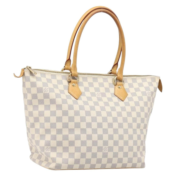 LOUIS VUITTON Damier Azur Saleya MM Tote Bag N51185 LV Auth 200000A