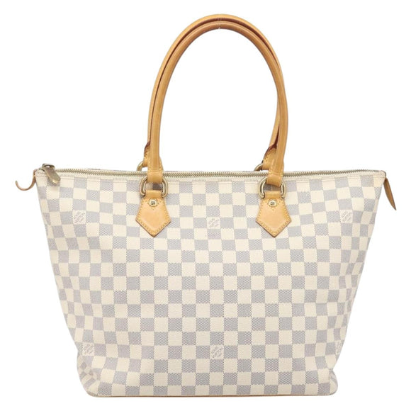 LOUIS VUITTON Damier Azur Saleya MM Tote Bag N51185 LV Auth 200000A