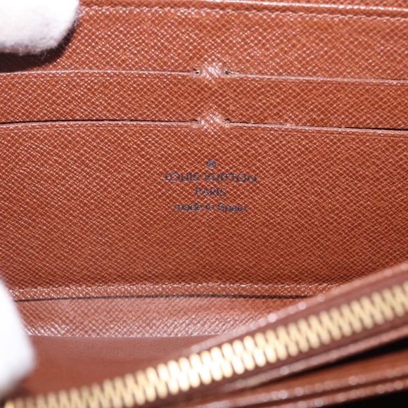 LOUIS VUITTON Monogram Zippy Wallet Long Wallet M42616 LV Auth 200001A