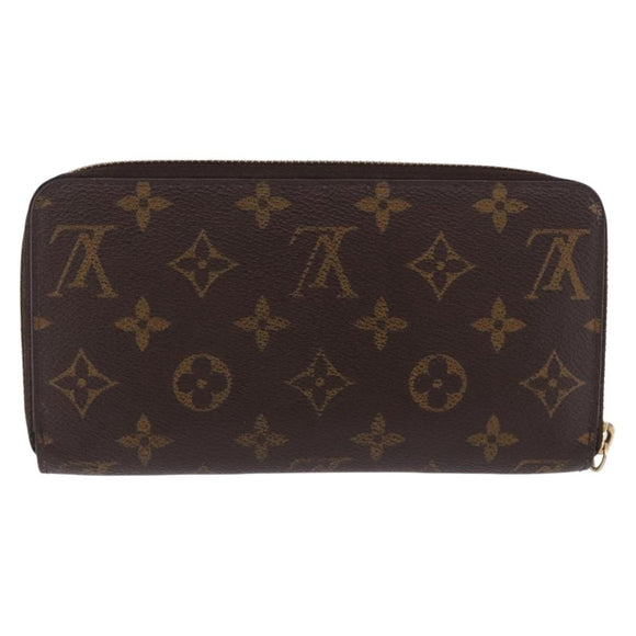 LOUIS VUITTON Monogram Zippy Wallet Long Wallet M42616 LV Auth 200001A