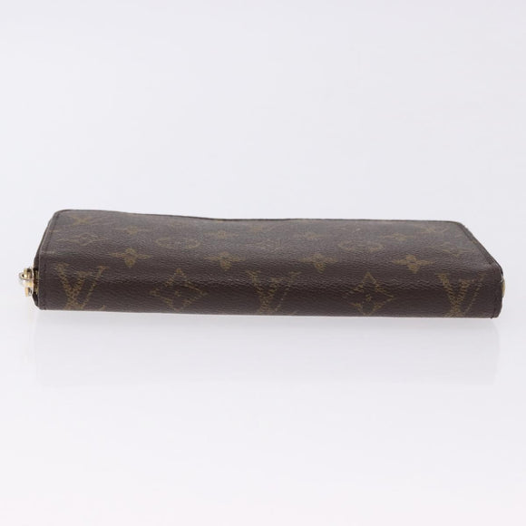 LOUIS VUITTON Monogram Zippy Wallet Long Wallet M42616 LV Auth 200001A