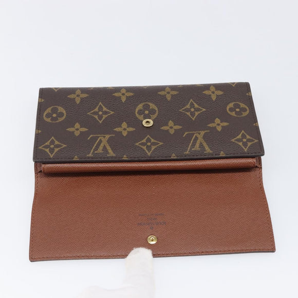 LOUIS VUITTON Monogram Portefeuille International Wallet M61217 LV Auth 200002A