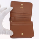 CELINE Triomphe Wallet PVC Gold Dark Brown Auth 200004M-8