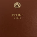 CELINE Triomphe Wallet PVC Gold Dark Brown Auth 200004M-18