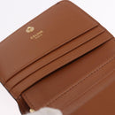 CELINE Triomphe Wallet PVC Gold Dark Brown Auth 200004M-20