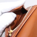 CELINE Triomphe Wallet PVC Gold Dark Brown Auth 200004M-10