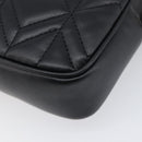 Jimmy Choo Chain Shoulder Bag Leather Black Gold Auth 200006A-17