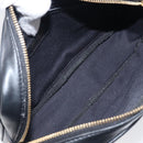 Jimmy Choo Chain Shoulder Bag Leather Black Gold Auth 200006A-12