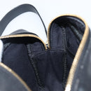 Jimmy Choo Chain Shoulder Bag Leather Black Gold Auth 200006A-22