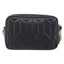 Jimmy Choo Chain Shoulder Bag Leather Black Gold Auth 200006A-2