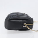 Jimmy Choo Chain Shoulder Bag Leather Black Gold Auth 200006A-3