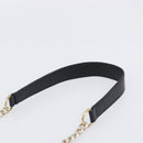 Jimmy Choo Chain Shoulder Bag Leather Black Gold Auth 200006A-8