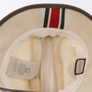 GUCCI Web Sherry Line Hat Canvas L Beige Auth 200007M-10