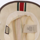 GUCCI Web Sherry Line Hat Canvas L Beige Auth 200007M-11