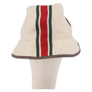 GUCCI Web Sherry Line Hat Canvas L Beige Auth 200007M-3
