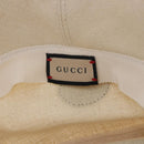 GUCCI Web Sherry Line Hat Canvas L Beige Auth 200007M-8