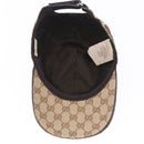 GUCCI GG Canvas Web Sherry Line Hat L Beige Auth 200008M-10