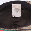 GUCCI GG Canvas Web Sherry Line Hat L Beige Auth 200008M-14