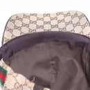 GUCCI GG Canvas Web Sherry Line Hat L Beige Auth 200008M-16