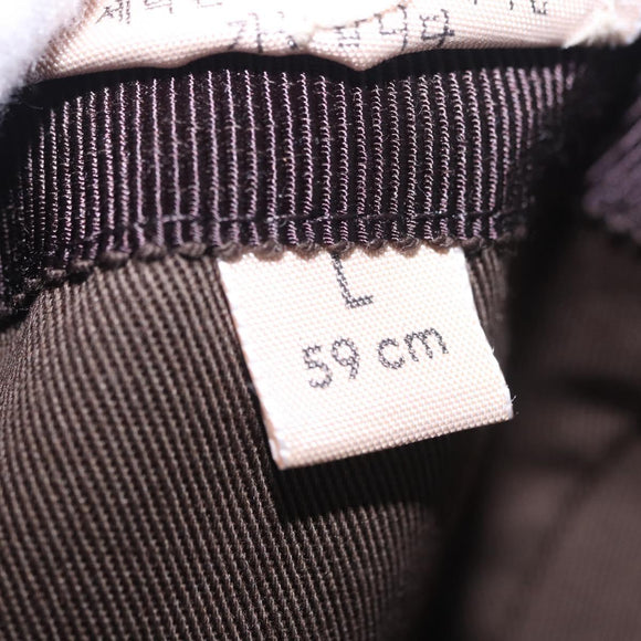 GUCCI GG Canvas Web Sherry Line Hat L Beige Auth 200008M