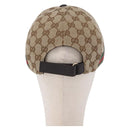 GUCCI GG Canvas Web Sherry Line Hat L Beige Auth 200008M-3