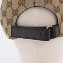 GUCCI GG Canvas Web Sherry Line Hat L Beige Auth 200008M-7