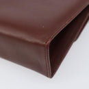 Salvatore Ferragamo Clutch Bag Leather Brown Gold Auth 200009-10