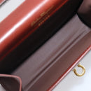 Salvatore Ferragamo Clutch Bag Leather Brown Gold Auth 200009-15