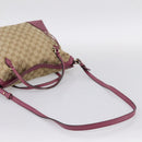 GUCCI GG Canvas Hand Bag 2way Beige Gold 353120 Auth 200012-10