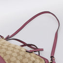 GUCCI GG Canvas Hand Bag 2way Beige Gold 353120 Auth 200012-11